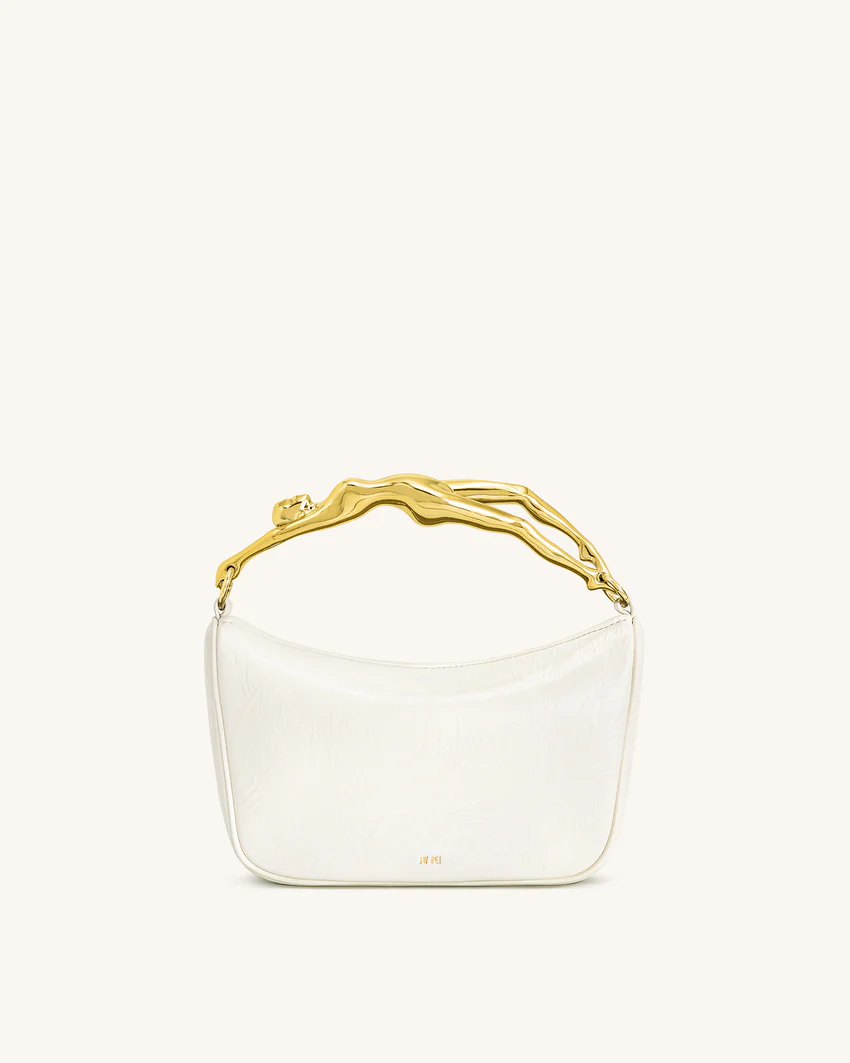 Jenny Human-shaped Handle Handbag - White