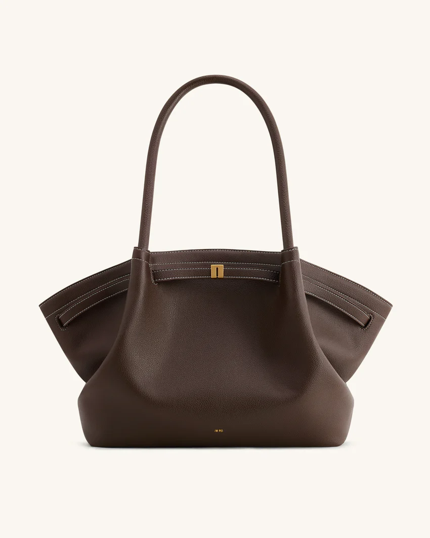 Hana Large Tote Bag - Dark Brown