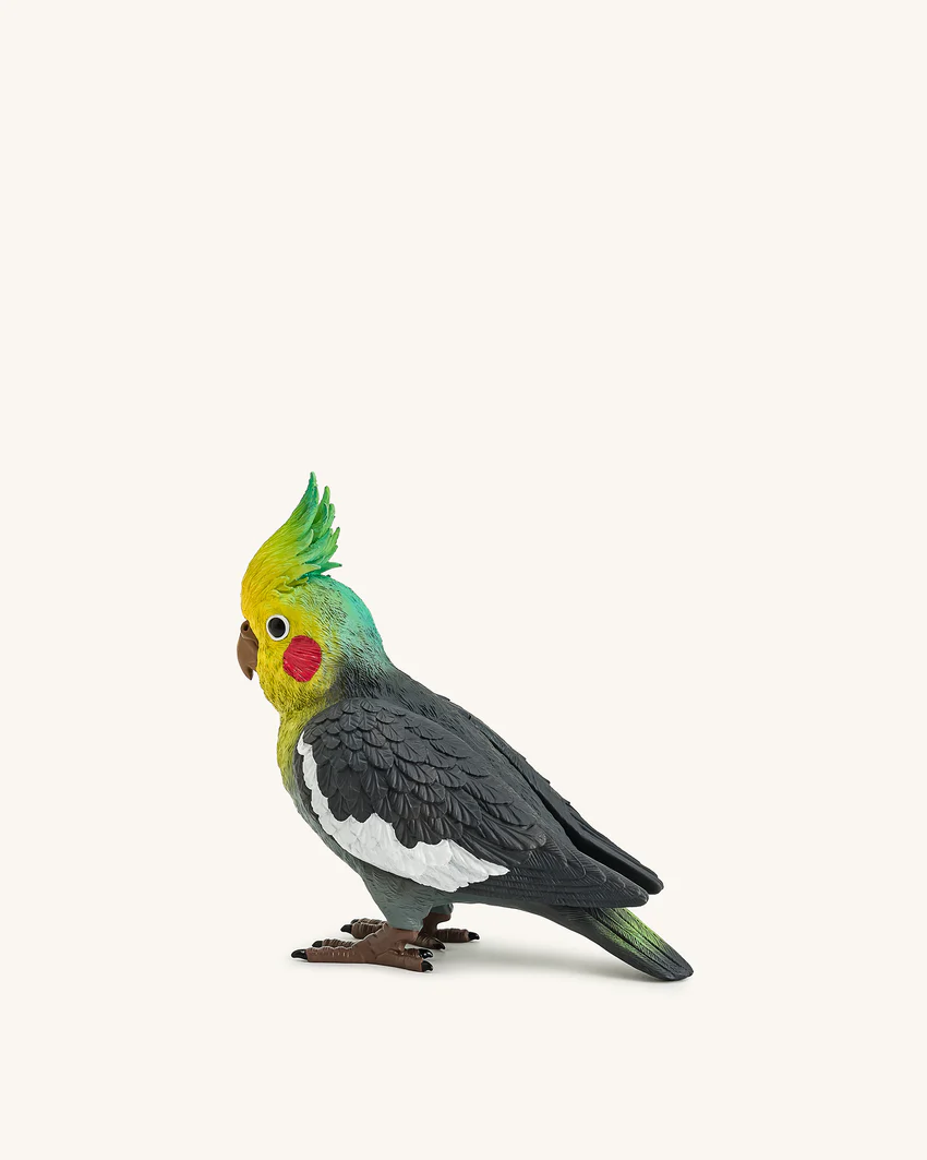 Gray Cockatiel Clutch Bag - Multicolor