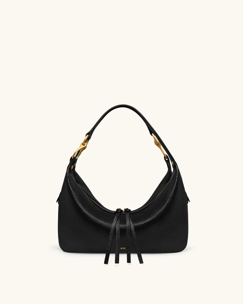 Selia Soft-Grain Crossbody Bag - Black