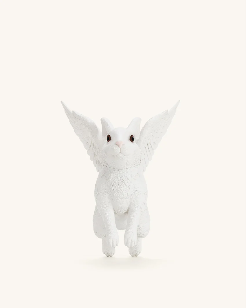 Flying Bunny Shaped Bag - White