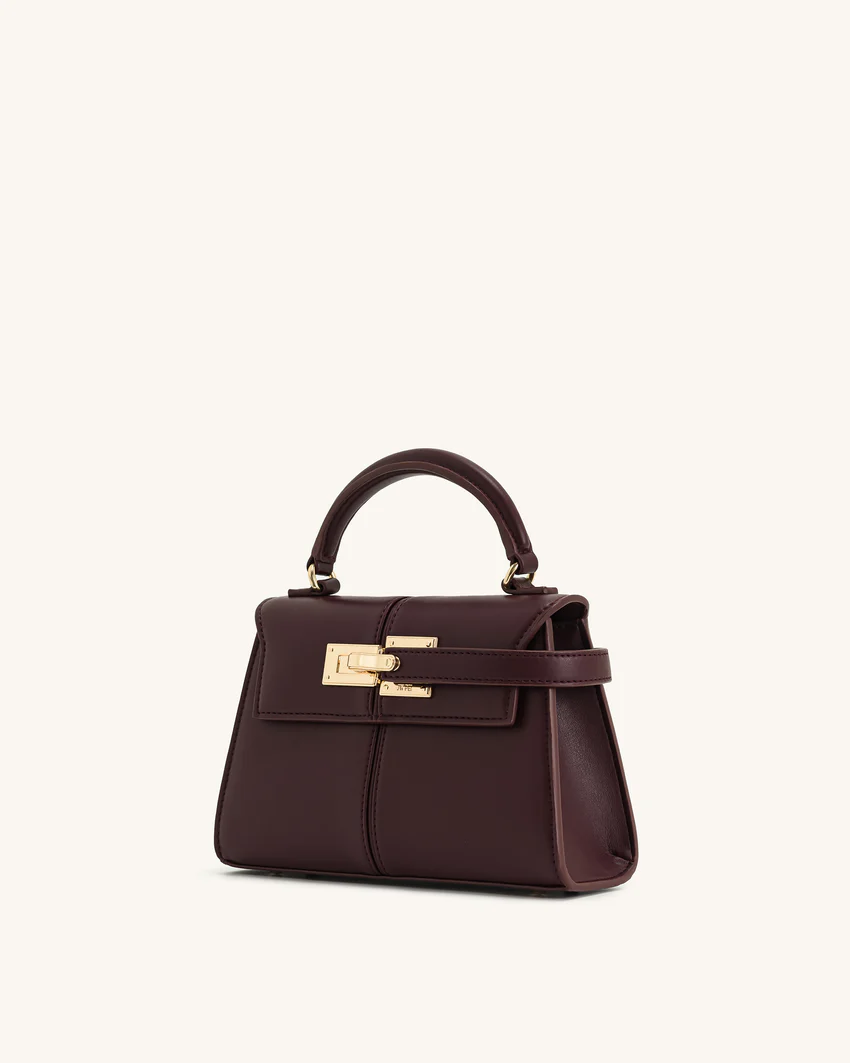 Elise Top Handle Bag - Deep Burgundy