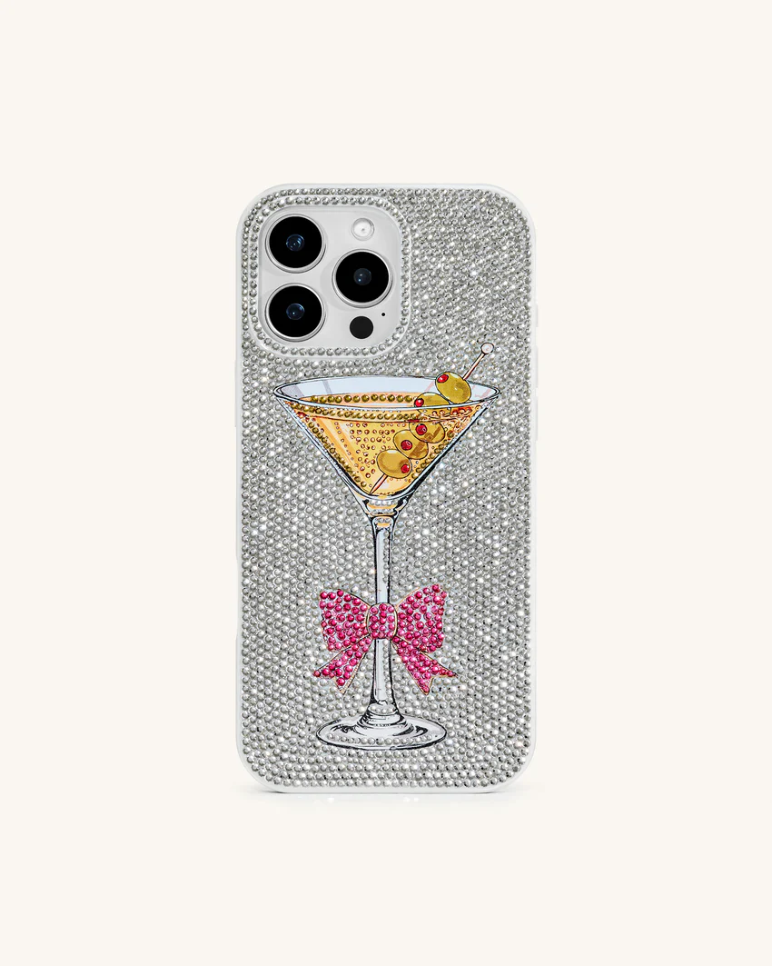 Sparkling Martini Phone Case - Multicolor White