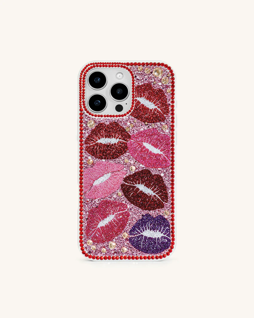 Kiss of Glamour Phone Case - Multicolor Red