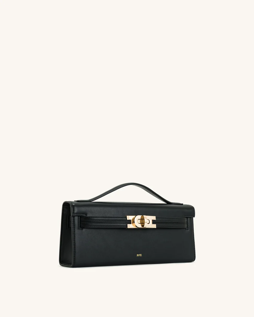 Bria Structured Top Handle Bag - Black