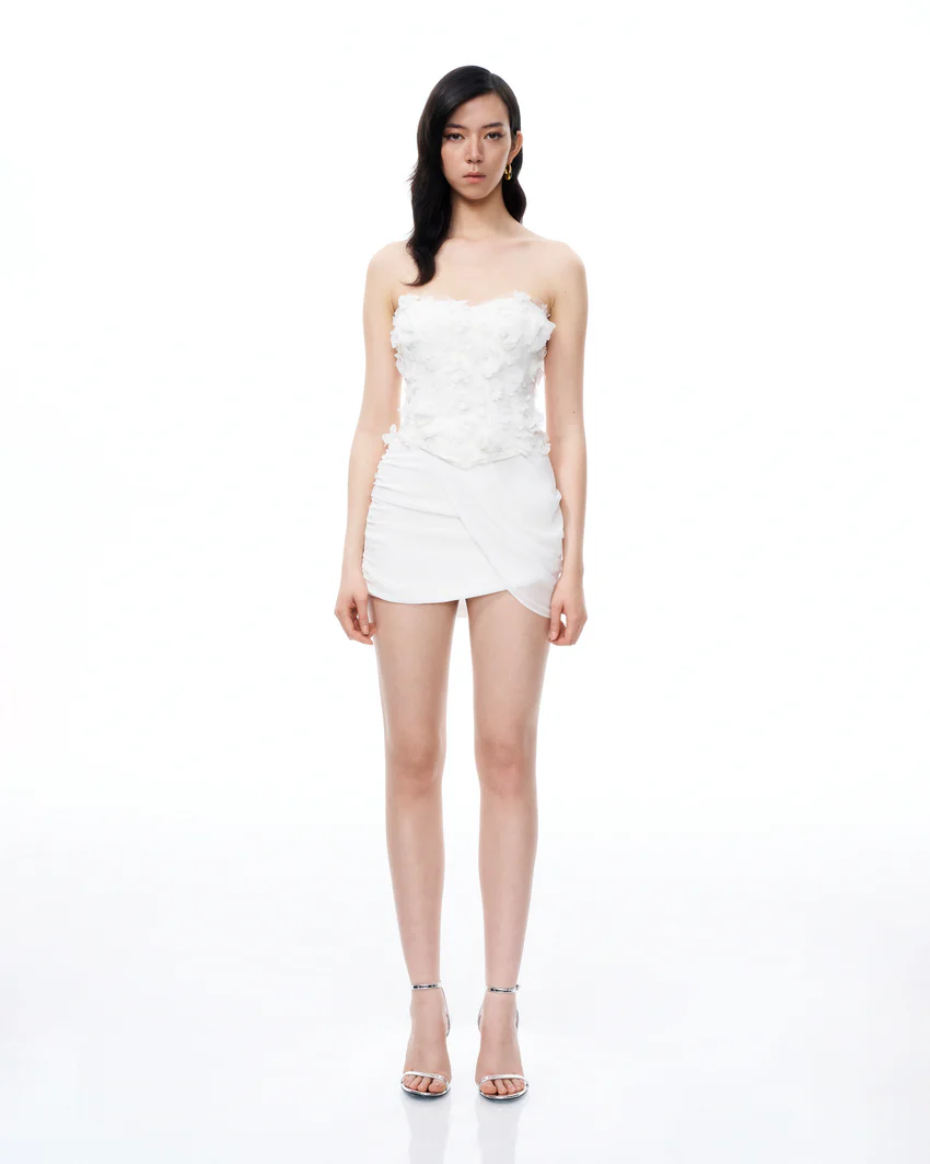 Juniper 3D Floral Mini Suits - White