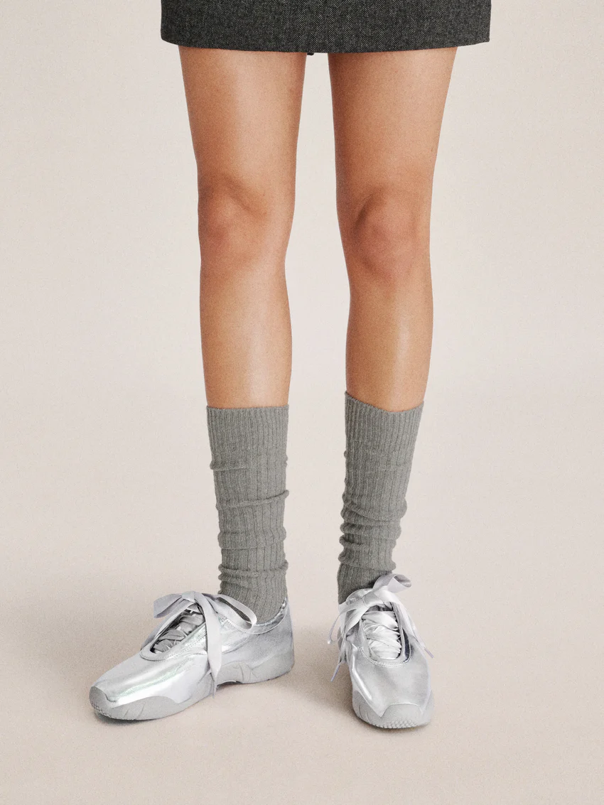 Flavia Ballerina Sneakers - Silver