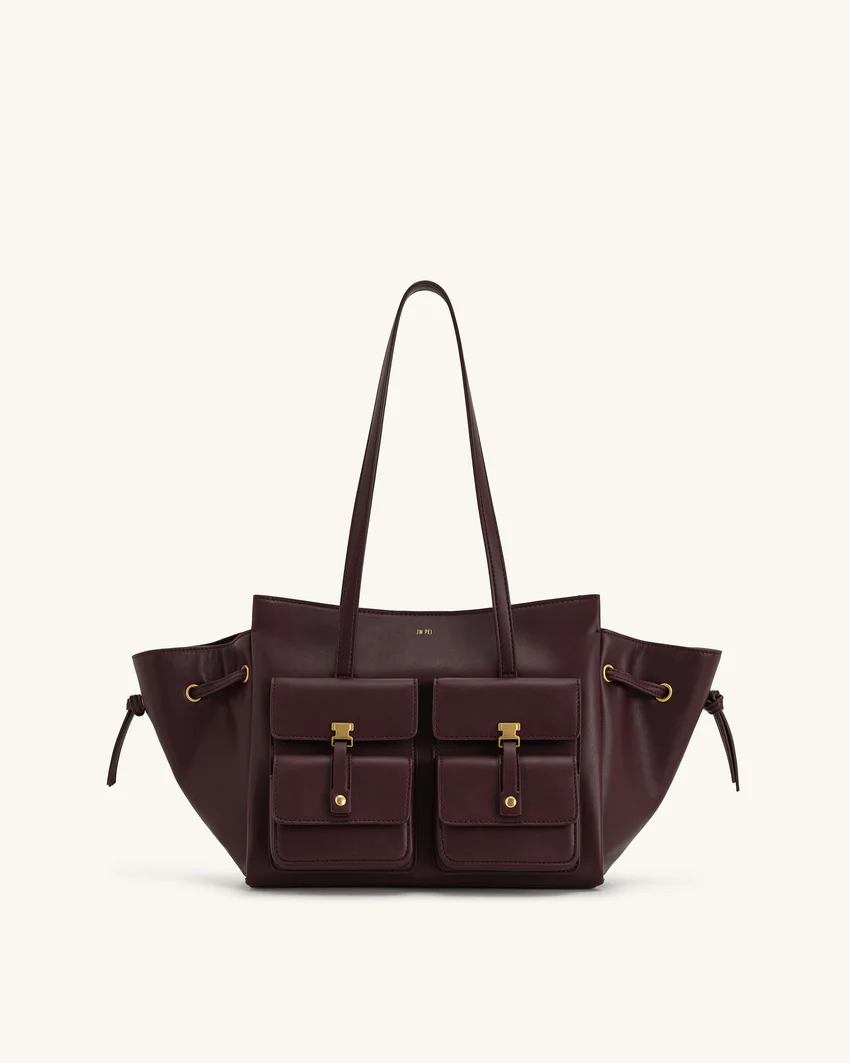 Linda Tote Bag - Deep Burgundy