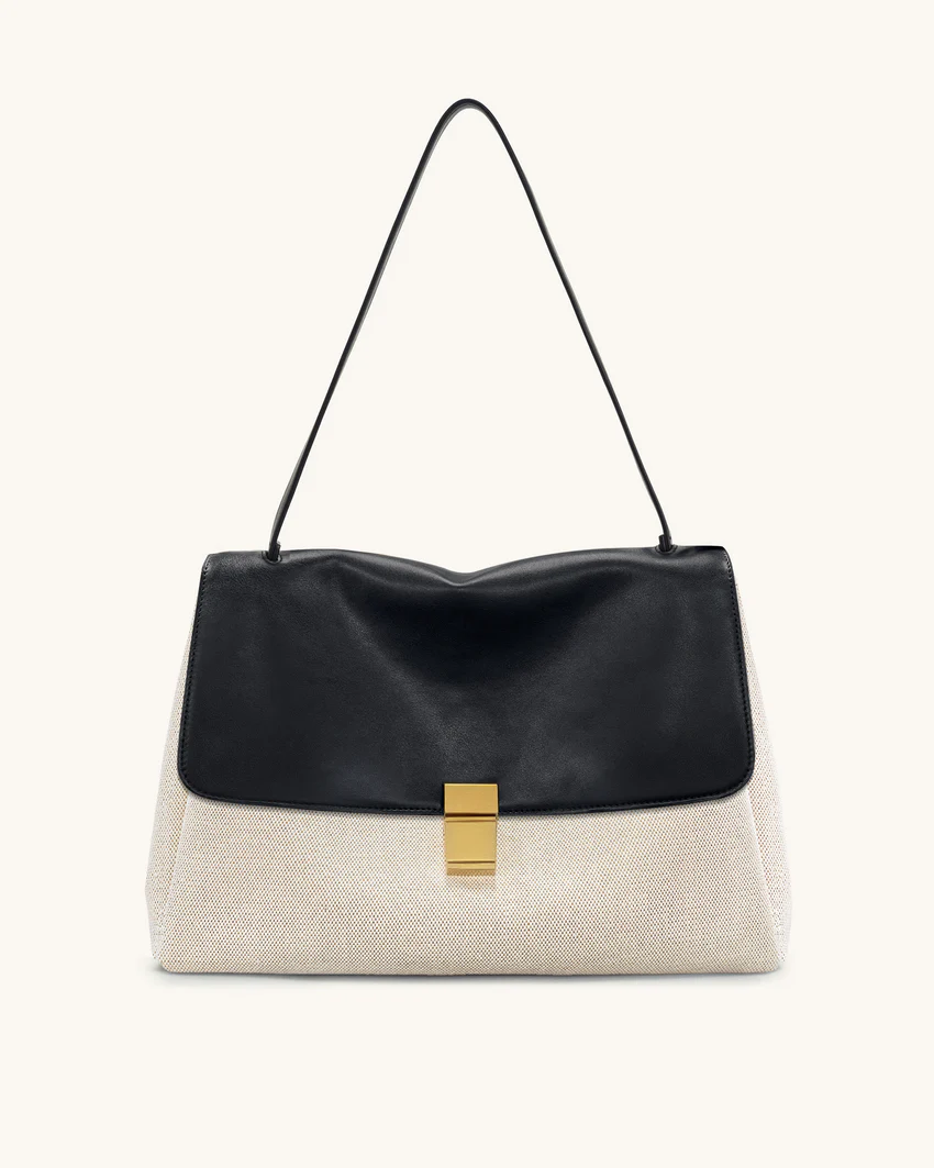 Hilary Shoulder Bag - Black Canvas