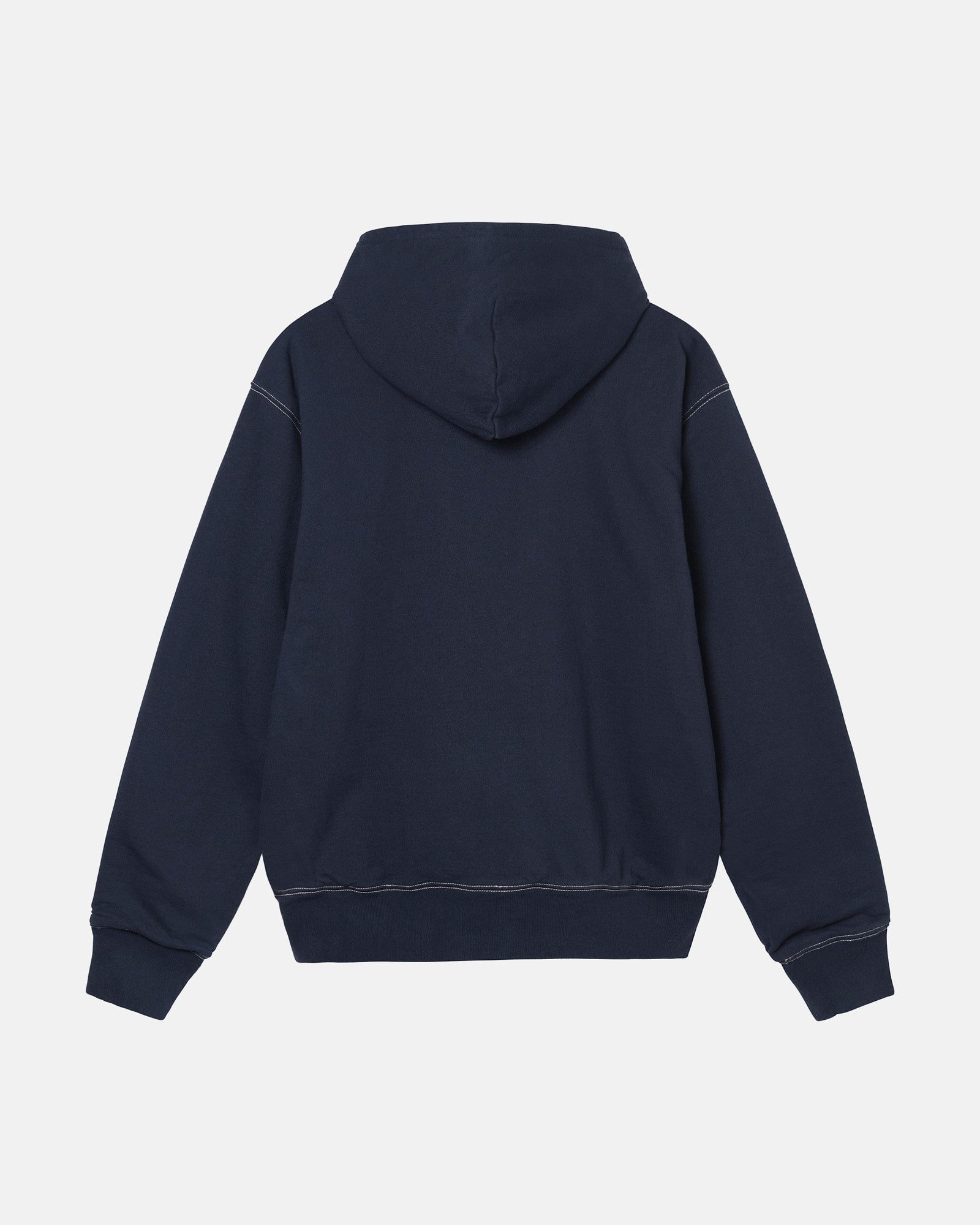 DOUBLE FACE LABEL ZIP HOODIE