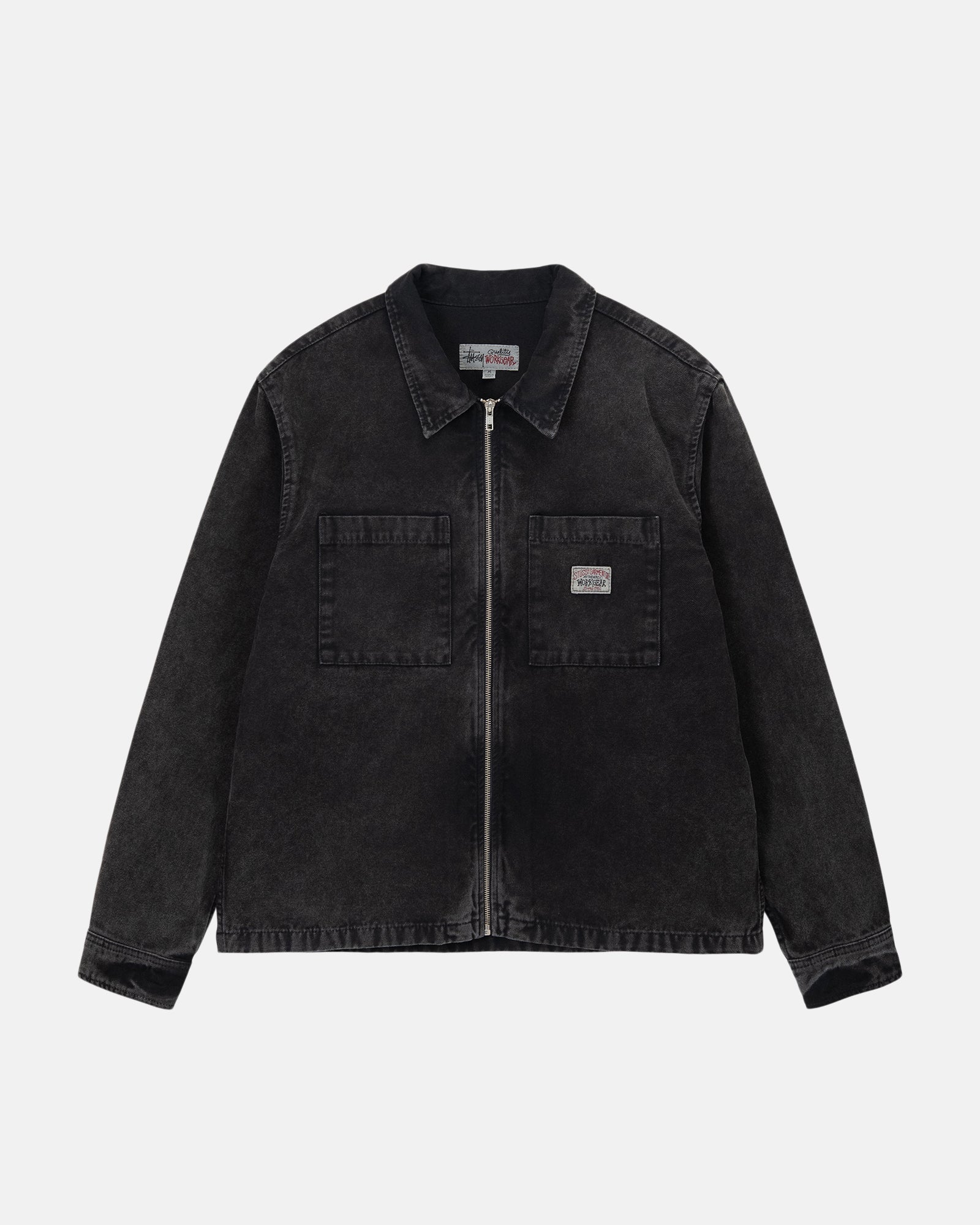 WASHED CANVAS ZIP SHIRT